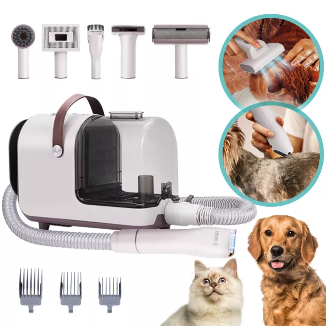 Dog Grooming Clippers, Professional Pet Grooming Vacuum with 6 Pet Grooming Tool