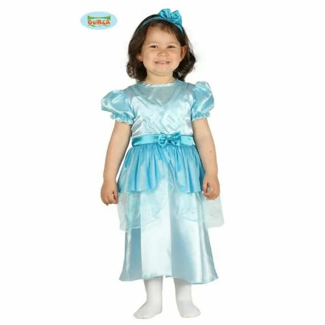 Costume Carnevale Baby Principessa Azzurra Vestito Neonata Bambina Guirca Frozen
