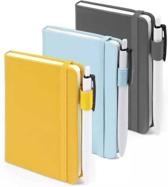 Pocket Notebook Journals, Mini Cute Small Hardcover College Ruled Notepad Office