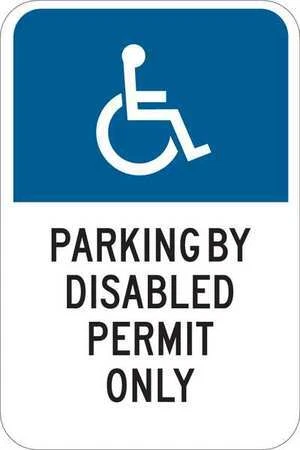 Brady 123885 Ada Handicapped Parking Sign,18" X 12, 123885