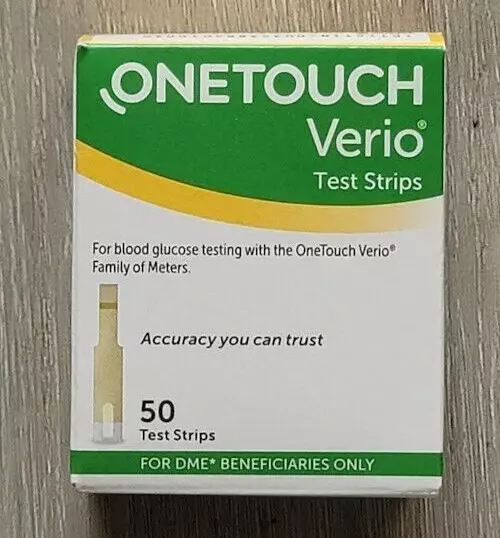 50ct OneTouch Verio Diabetic Test Strips - Exp 05/2024