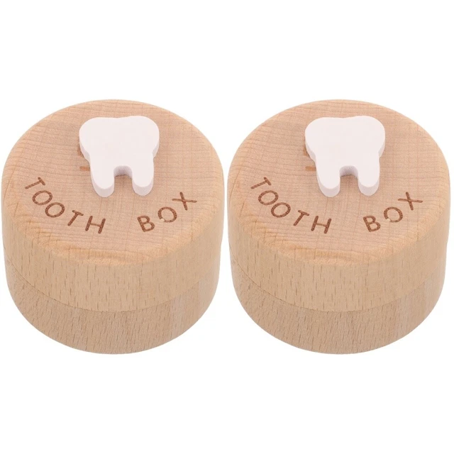 BOXOB Nabelschnur-Gedenkbox Aus Holz - Aufbewahrung Für Babys Erste Erinnerungen | Rundes Design Mit Gravur