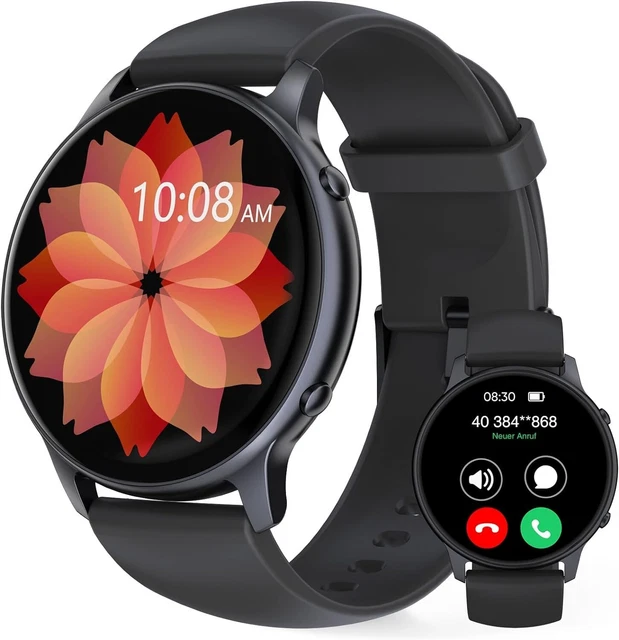 Smartwatch Longzhuo M4 - Fitness Tracker Con Cardiofrequenzimetro, Pressione Sanguigna, IP67, Nero