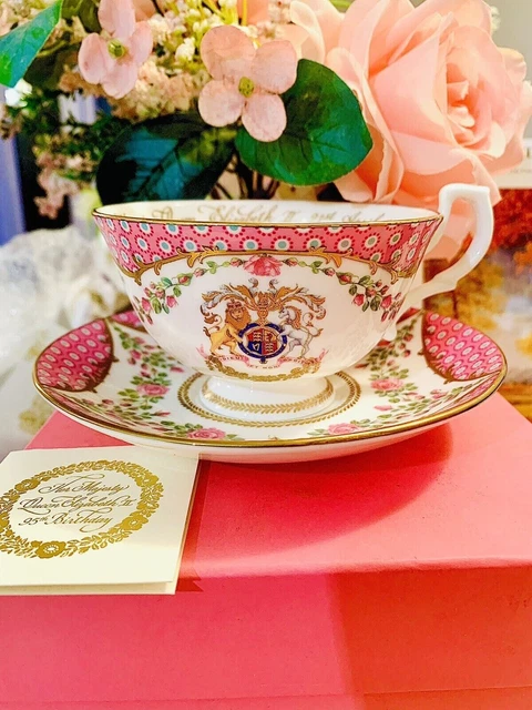 Royal Collection Trust Tea Cup & Saucer Queen Elizabeth II Jubilee 95th Birthday