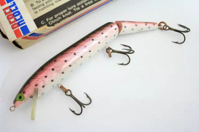 VINTAGE REBEL JOINTED F200 Fishing Lure in Box Rainbow Trout Pattern $58.00  - PicClick AU