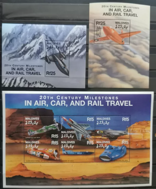C45.Briefmarken Schiffe 2000 Malediven Bl.475/476+Kb.,postfrisch