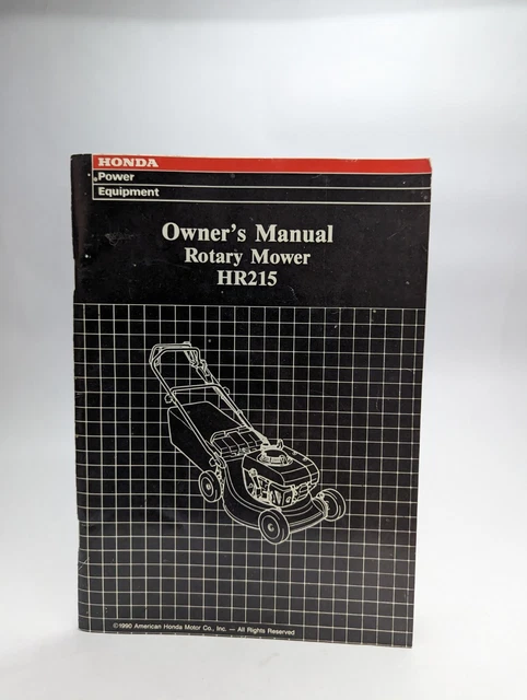 Honda shop hr215 manual