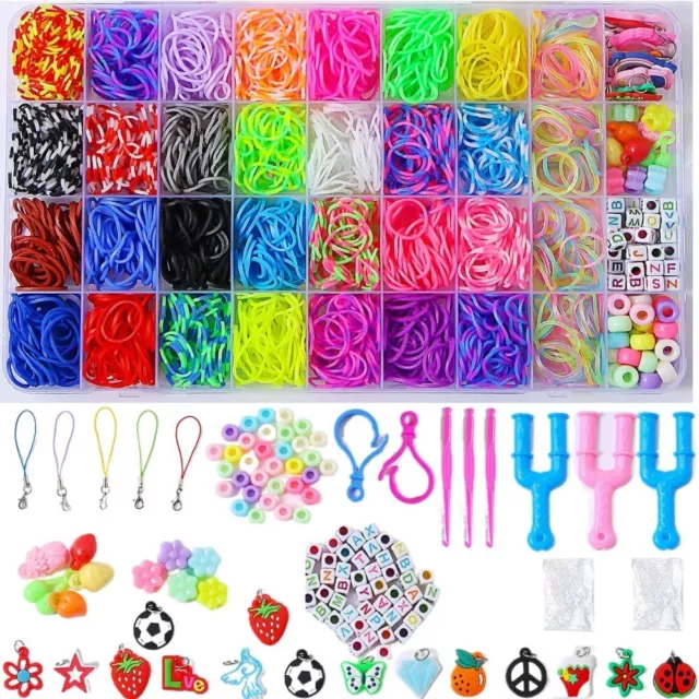 Colorful Rubber Band Bracelet Kit  Loom Bracelet Kit Loom Rubber  for Birthday