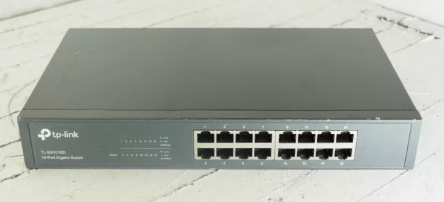 TP-LINK TL-SG1016D - 16-Port Gigabit Bureau/Montage en Rack Réseau Interrupteur