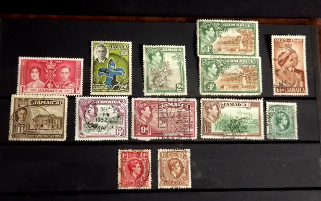 KGVI - Jamaica - collection of stamps - VGC