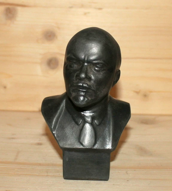FIGURINE BUSTE VINTAGE soviétique russe faite à la main Vladimir Lénine