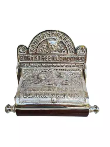 Victorian Style Heavy Toilet Roll Holder with Nickel finish