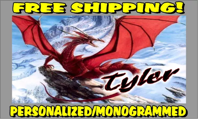 Personalized Monogrammed Custom License Plate Auto Car Tag Dragon