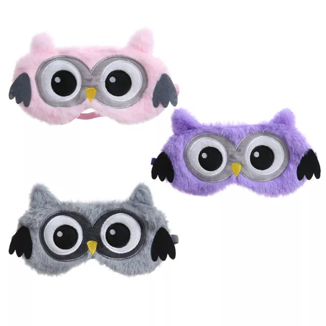 Kind Schlafmaske Eye Reise Maske Augenmaske Eule Plüsch Winter Schlafbrille