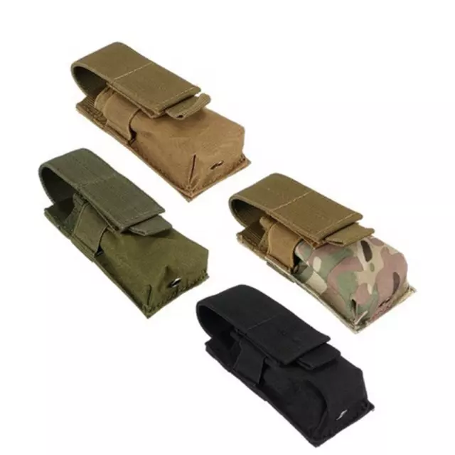 Tactical Molle Flashlight Holder Belt Holster Flashlight Pouch Torch Carry Case