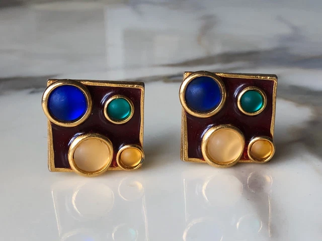 Boucles D’oreilles CHARLES JOURDAN Paris – Vintage 90s/2000 – Argentées Clips