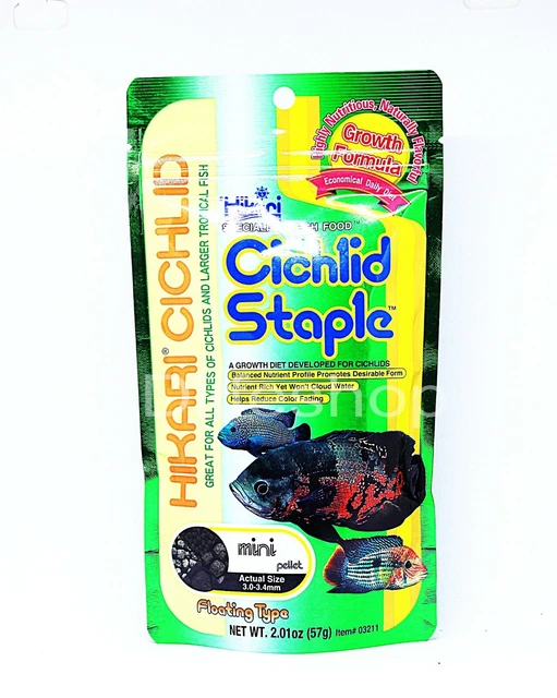 Mini pellet grapa cíclido Hikari, alimento cíclido para peces 2,01 oz. BN