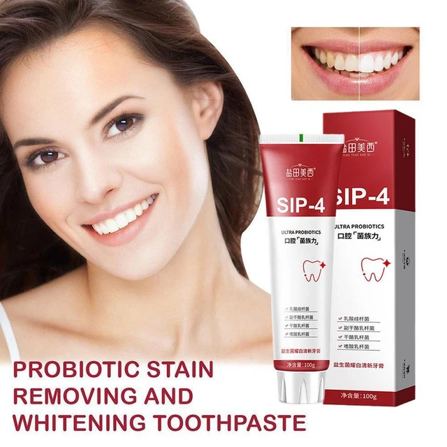 Sip4 Toothpaste,100g Probiotic Toothpaste, Whitening Toothpaste B1D6