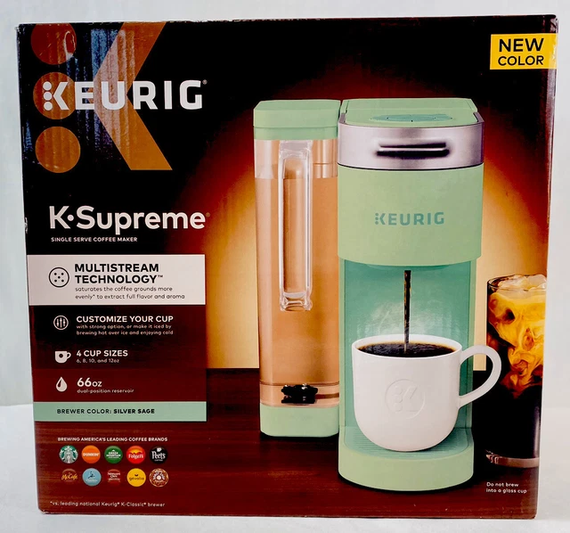 KEURIG KSUPREME SINGLE Serve Coffee Maker Silver Sage New in Box