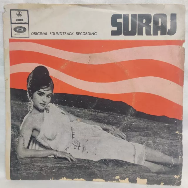 Suraj Vinyl Record EP 45 Rpm Shankar Jaikishan Bollywood 1966 Hindi Film Indian