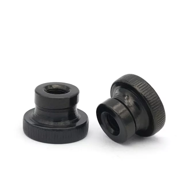 Schwarz Stahl DIN466 Rändelmuttern M3 M4 M5 M6 M8 M10