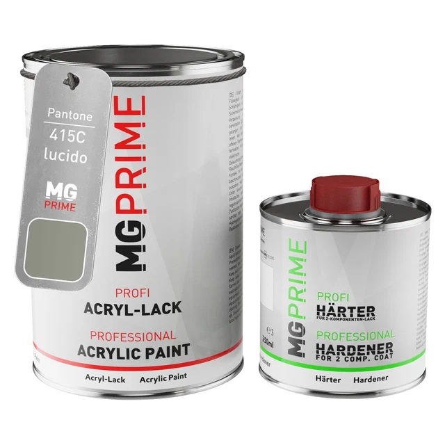 PANTONE 415C GREY lucido Vernice acrilica 1,5 litri in barattolo incl ...
