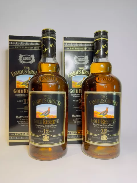 2x Famous Grouse Gold Reserve 12 Jahre 0,75l 43% alte Abfüllung!