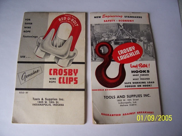 2 CROSBY-LAUGHLIN Note Books - 3 1/8" x 5 1/2" - UNUSED