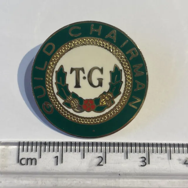Badge - Guild Chairman TG - Green And Gold Colour - Enamel Pin 2