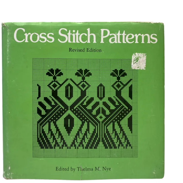 Vintage Cross Stitch Patterns Book 1970's Revised Edition Thelma M.Nye Retro