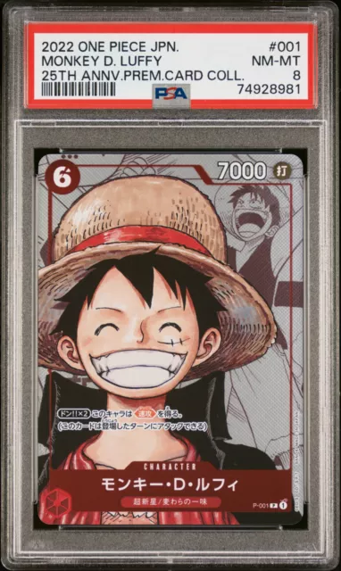 Monkey D Luffy P-001 Parallel Promo 25th Anniversary ONE PIECE TCG NM  Japanese