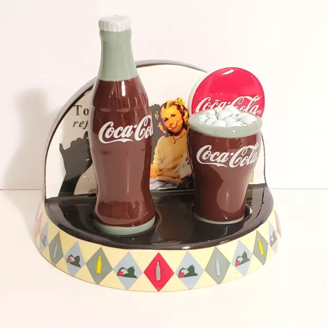 Vandor 2000 Coca-Cola Lunch Refreshed Salt & Pepper Shakers BRAND NEW Old Stock 3