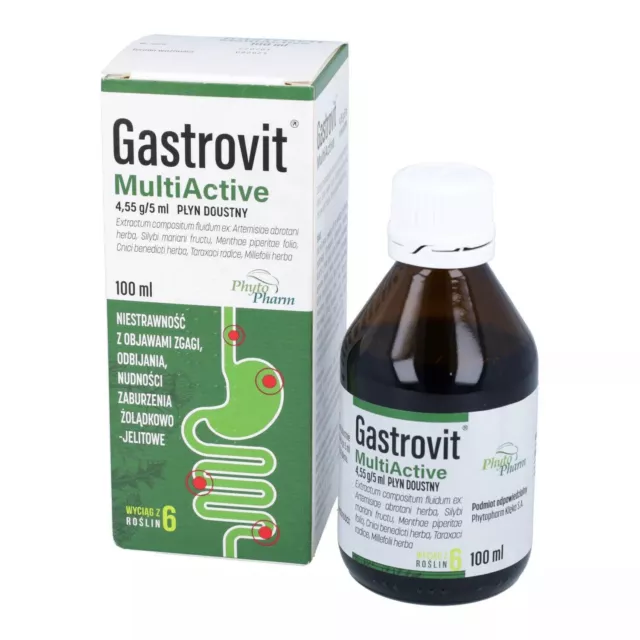 Gastrovit Multiactive Heartburn,Gas, Cramps,Nausea I 100 Ml