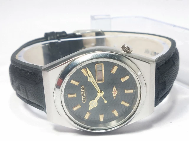 Vintage  Citizen  Automatic Movement Date Day Dial Mens Analog Wrist Watch  D257