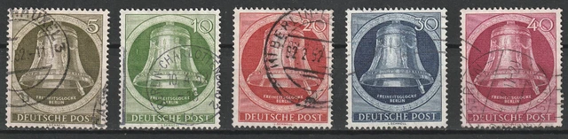 Berlin 1951 kpl. Satz Mi.-Nr. 82-86, gestempelt - Freiheitsglocke rechts