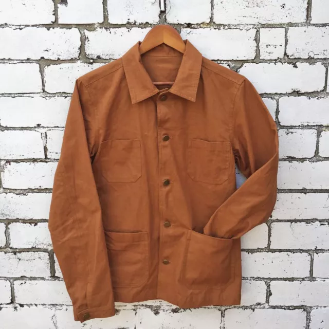 60s Style French Duck Brown Cotton Canvas Chore Jacket - Various Sizes