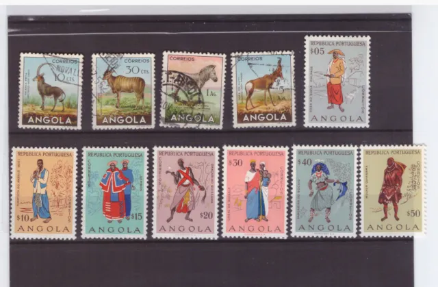  Briefmarken aus Angola gestempelt und postfrisch