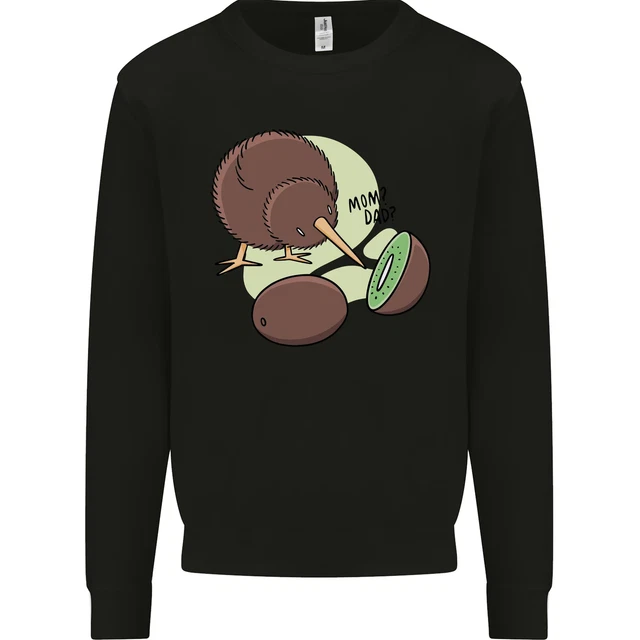 Divertente Kiwi Frutta Uccello Mamma Papà Uomo Felpa Maglione