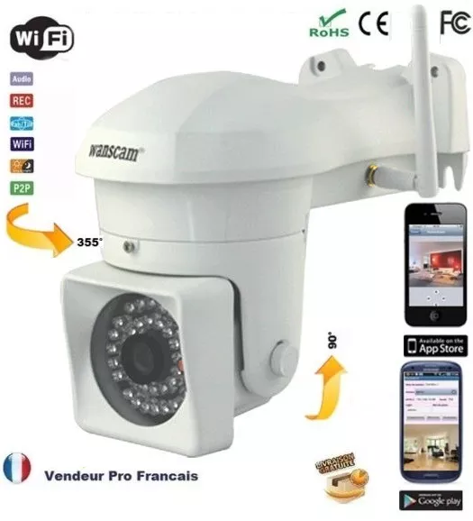 Camera IP WIFI de Surveillance Waterproof Etanche Vision Nocturne AP006