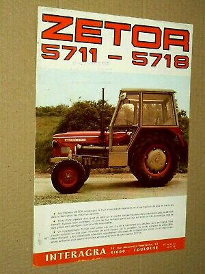 Prospectus Tracteur ZETOR 6711 6718  tractor Traktor  Trattore Brochure Prospekt 