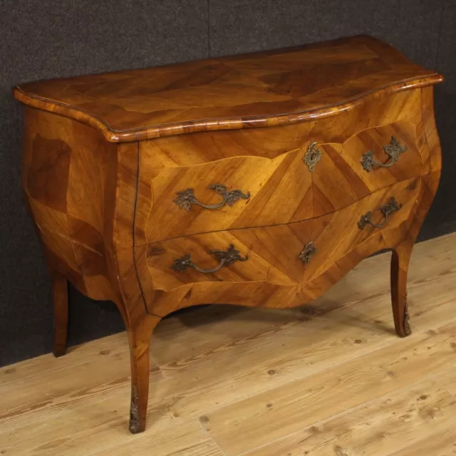 Cómoda madera con incrustaciones estilo Louis XV mueble aparador 900 siglo XX