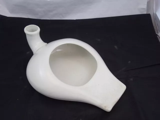 Vintage Extra Quality Ironstone China Warrented Bedpan Chamber Pot w Urinal NICE