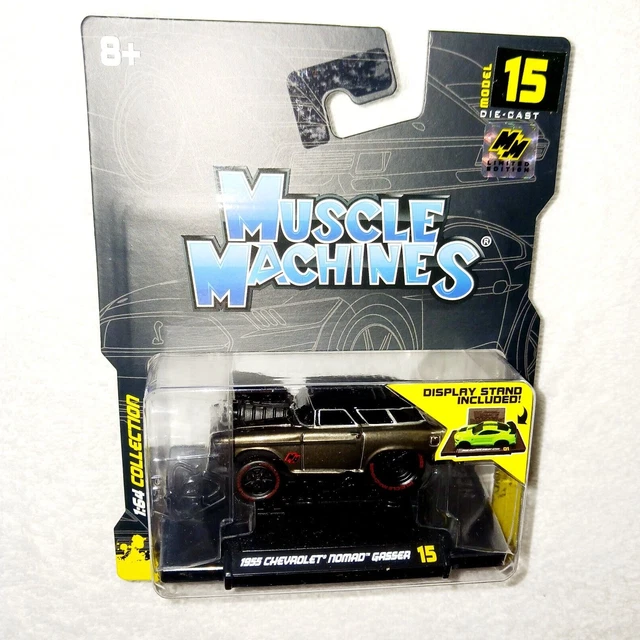 2022 MUSCLE MACHINES RARE CHASE CAR 1955 Chevrolet Nomad Gasser Diecast