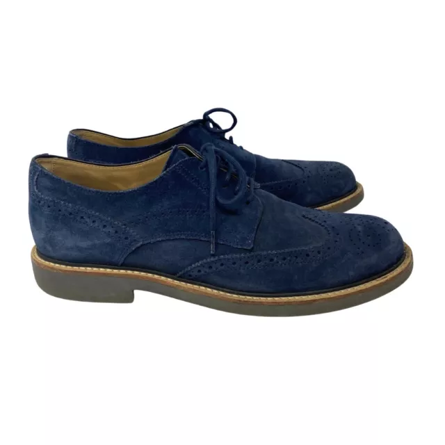 TOD'S SUEDE WINGTIP Brogue Lace Up Shoes - Blue , 7.5 $45.00 - PicClick