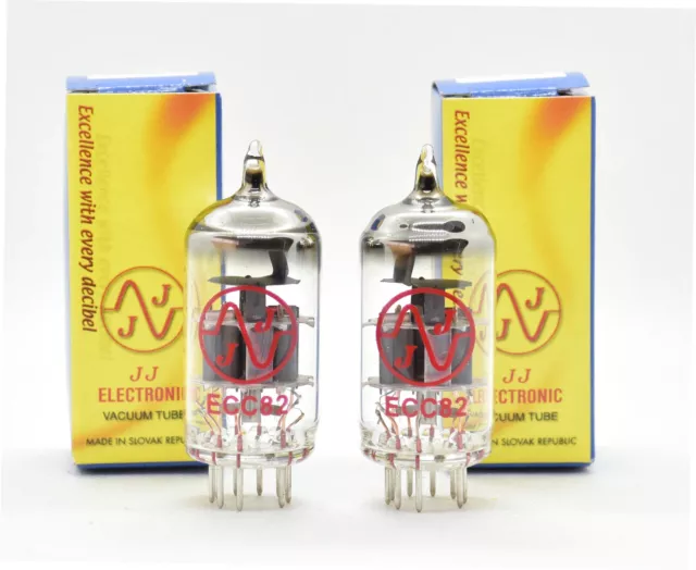 2 x ECC82 12AU7 JJ Electronic New tubes matched pair from factory