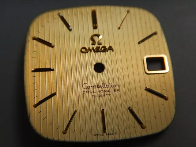 CADRAN OMEGA CONSTELLATION CHAMPAGNE "TAPISSERIE" DIAL 24 mm X 24 mm CAL 1342 3