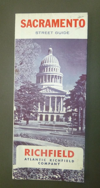 1968 Sacramento  street map Richfield oil gas California