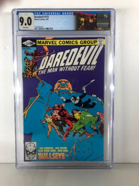 Daredevil 172 - Bullseye and Kingpin App. 1981 - Custom Label - CGC Graded 9.0