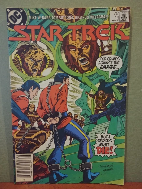 Star Trek #14 Newsstand Variant Spock Kirk DC Vol. 1 1985  4.5