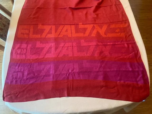 Vintage El Al Airlines Airplane Blanket, Purple Orange.  Probably From The 1980s
